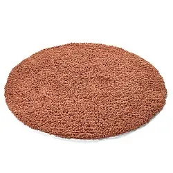 Rund matta - Combarro Solid Cotton Shaggy (ljusorange)