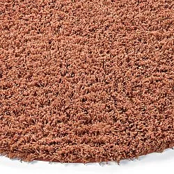 Rund matta - Combarro Solid Cotton Shaggy (ljusorange)