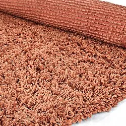 Rund matta - Combarro Solid Cotton Shaggy (ljusorange)
