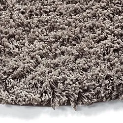 Rund matta - Combarro Solid Cotton Shaggy (taupe)