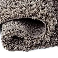 Rund matta - Combarro Solid Cotton Shaggy (taupe)