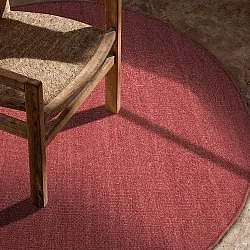 Kruhový koberec - Hamilton (tmavočervený)