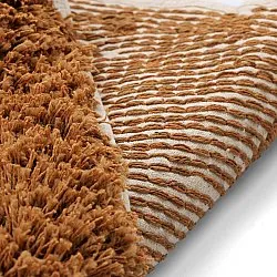Rund matta - Kalymnos Natural Cotton Shaggy (offwhite/ockra)