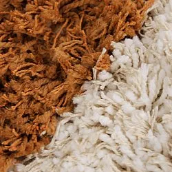 Rund matta - Kalymnos Natural Cotton Shaggy (offwhite/ockra)