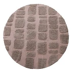 Rund matta - Otranto Natural Cotton Shaggy (taupe)