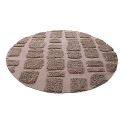 Rund matta - Otranto Natural Cotton Shaggy (taupe)