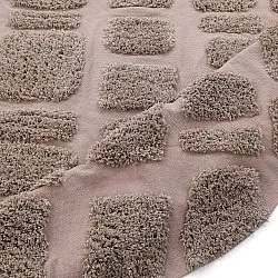 Rund matta - Otranto Natural Cotton Shaggy (taupe)