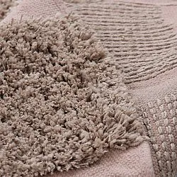 Rund matta - Otranto Natural Cotton Shaggy (taupe)