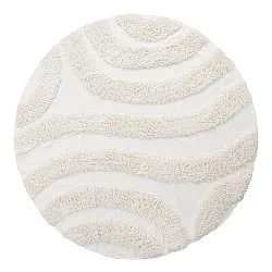 Rund matta - Sivota Natural Cotton Shaggy (offwhite)