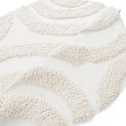 Rund matta - Sivota Natural Cotton Shaggy (offwhite)