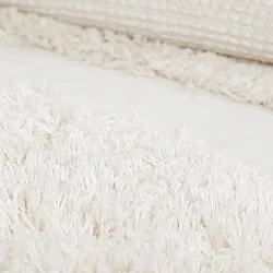 Rund matta - Sivota Natural Cotton Shaggy (offwhite)