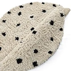 Rund matta - Soria Natural Cotton Shaggy (offwhite/svart)