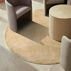 Runda mattor - Aranga Super Soft Fur (mörk beige)