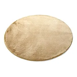 Runda mattor - Aranga Super Soft Fur (mörk beige)