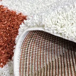 Koberce okrúhle - Albi (biela/oranžová)