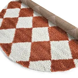 Koberce okrúhle - Albi (biela/oranžová)