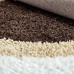 Kruhové koberce - Alsace (béžová/biela/hnedá)