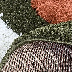 Koberce okrúhle - Alsace (zelená/biela/oranžová)