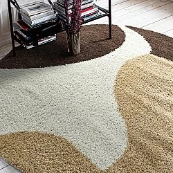 Koberce okrúhle - Chiniot (hnedá/béžová/biela)