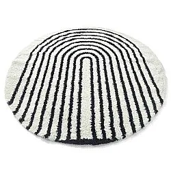 Kruhové koberce - Cluny (biela/čierna)