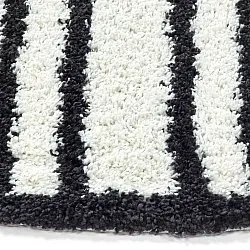 Kruhové koberce - Cluny (biela/čierna)