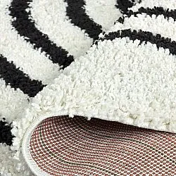 Kruhové koberce - Cluny (biela/čierna)