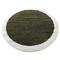 Koberce okrúhle - Conques (zelená/biela)