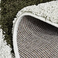 Koberce okrúhle - Conques (zelená/biela)