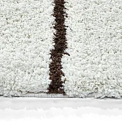 Koberce okrúhle - Eze (biela/hnedá)