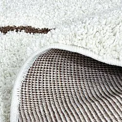 Koberce okrúhle - Eze (biela/hnedá)