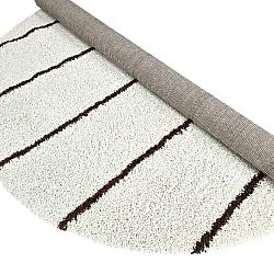 Koberce okrúhle - Eze (biela/hnedá)