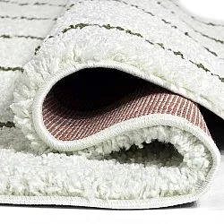 Koberce okrúhle - Eze (biela/zelená)