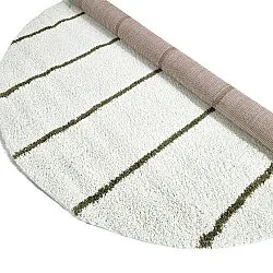 Koberce okrúhle - Eze (biela/zelená)