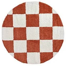 Koberce okrúhle - Gordes (oranžová/biela)