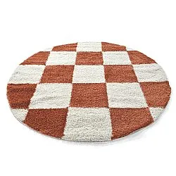 Koberce okrúhle - Gordes (oranžová/biela)