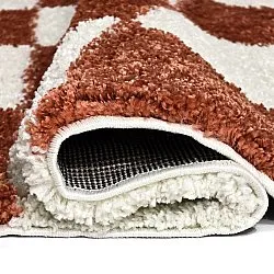 Koberce okrúhle - Gordes (oranžová/biela)