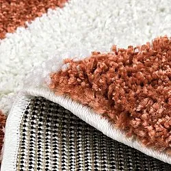 Koberce okrúhle - Gordes (oranžová/biela)