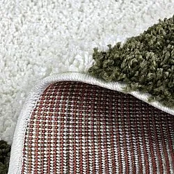 Koberce okrúhle - Gordes (zelená/biela)