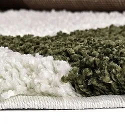 Koberce okrúhle - Gordes (zelená/biela)