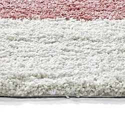 Koberce okrúhle - Gordes (ružová/biela)