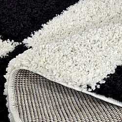 Koberce okrúhle - Gordes (čierna/biela)