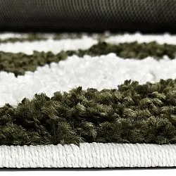 Koberce okrúhle - Imilchil (biela/zelená)