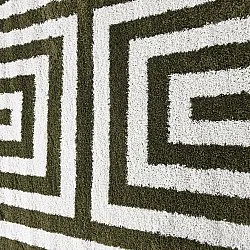 Koberce okrúhle - Imilchil (biela/zelená)