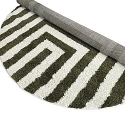 Koberce okrúhle - Imilchil (biela/zelená)