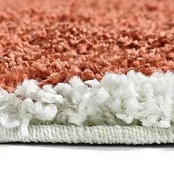 Koberce okrúhle - Sanghar (biela/oranžová/zelená)