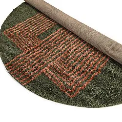 Koberce okrúhle - Zagora (zelená/oranžová)