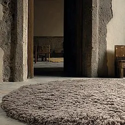 Kulatý koberec - Aliste Wool Shaggy (hnědý)