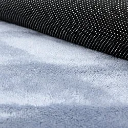 Kruhové koberce - Aranga Super Soft Fur (oceľovo modrá)