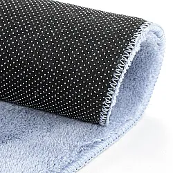 Kruhové koberce - Aranga Super Soft Fur (oceľovo modrá)