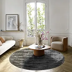 Kruhový koberec - Jodhpur Special Luxury Edition Viskóza (šedá)